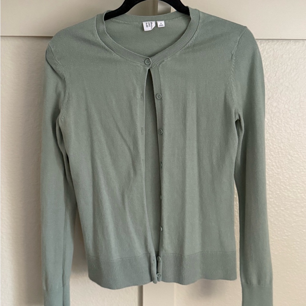 GAP Sage Green Cardigan 100% Cotton